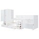 preview thumbnail 3 of 13, Twin Wooden Bunk Bed with Trundle, Desk, Cabinet, Wardrobe & Drawers, Space-Saving Design for Kids with Ample Storage, White
