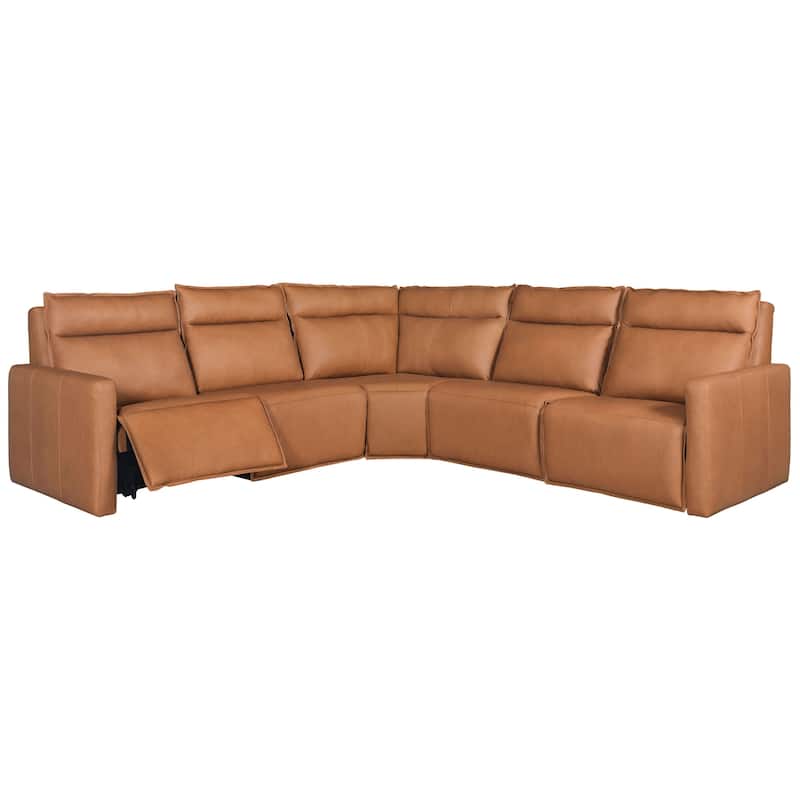SAFAVIEH Couture Gretel Leather L-Shaped Sectional - 114"W x 114"D x 39"H
