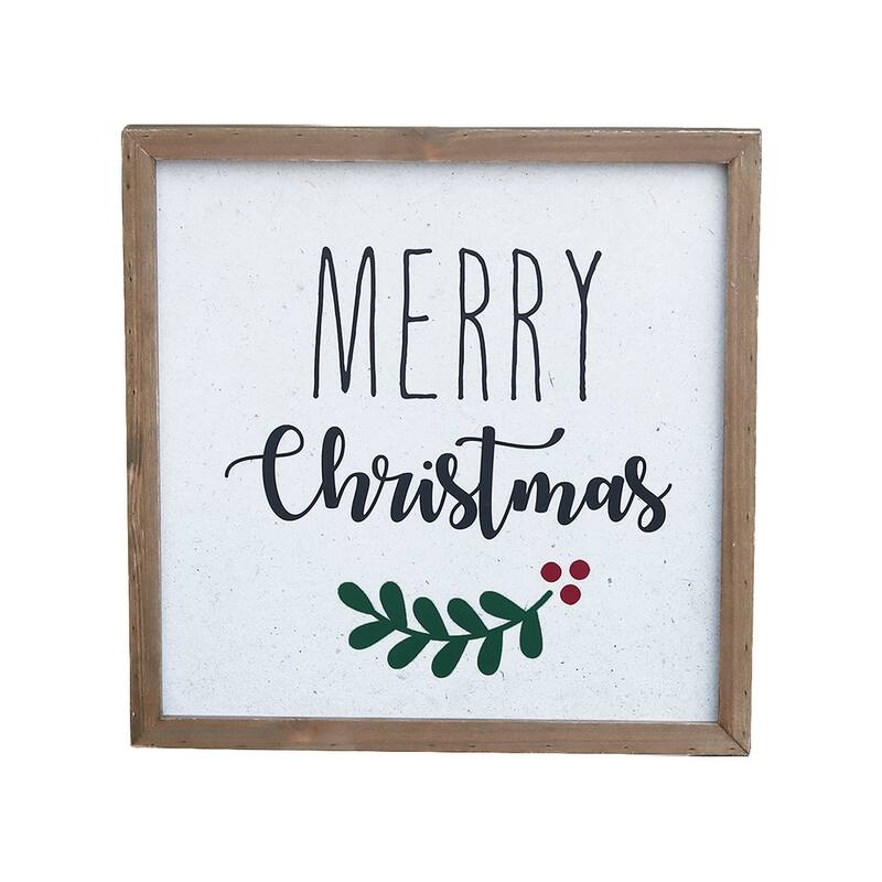 Farmhouse Wood Framed Wall Decor,Merry Christmas