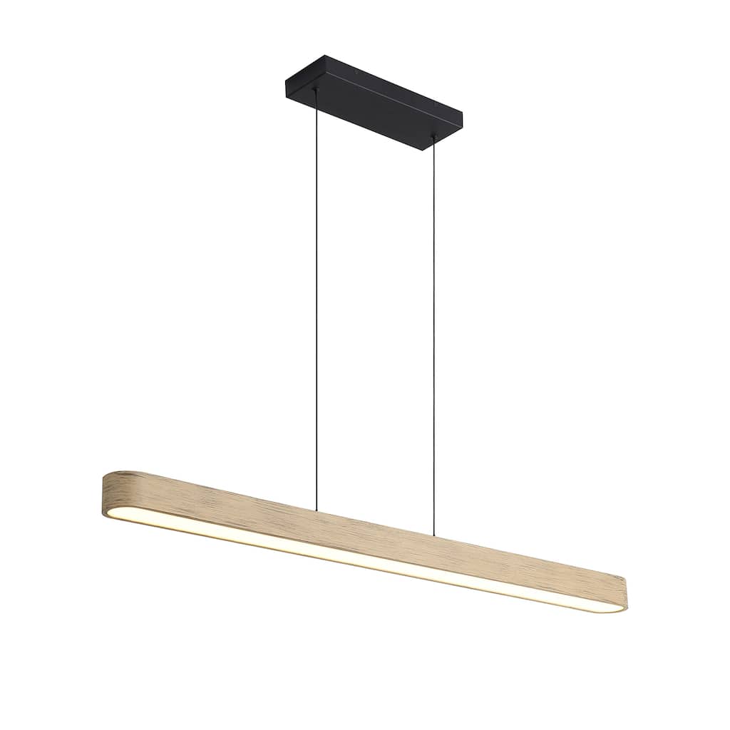 Wry Lighting Silva Integrated LED Pendant in Driftwood - Gray