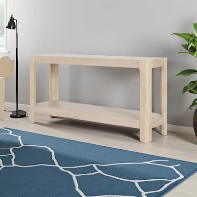 Modern Farmhouse Console Table with Rounded Corners & Adjustable Feet by Harper&Bright Designs