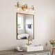 preview thumbnail 7 of 9, Bela Modern Gold 3-Light Bathroom Vanity Light Globe Glass Wall Sconces - L22"x W7"x H9"