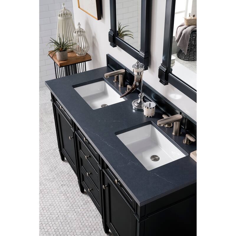 James Martin Vanities Brittany 60" Double Vanity, Black Onyx