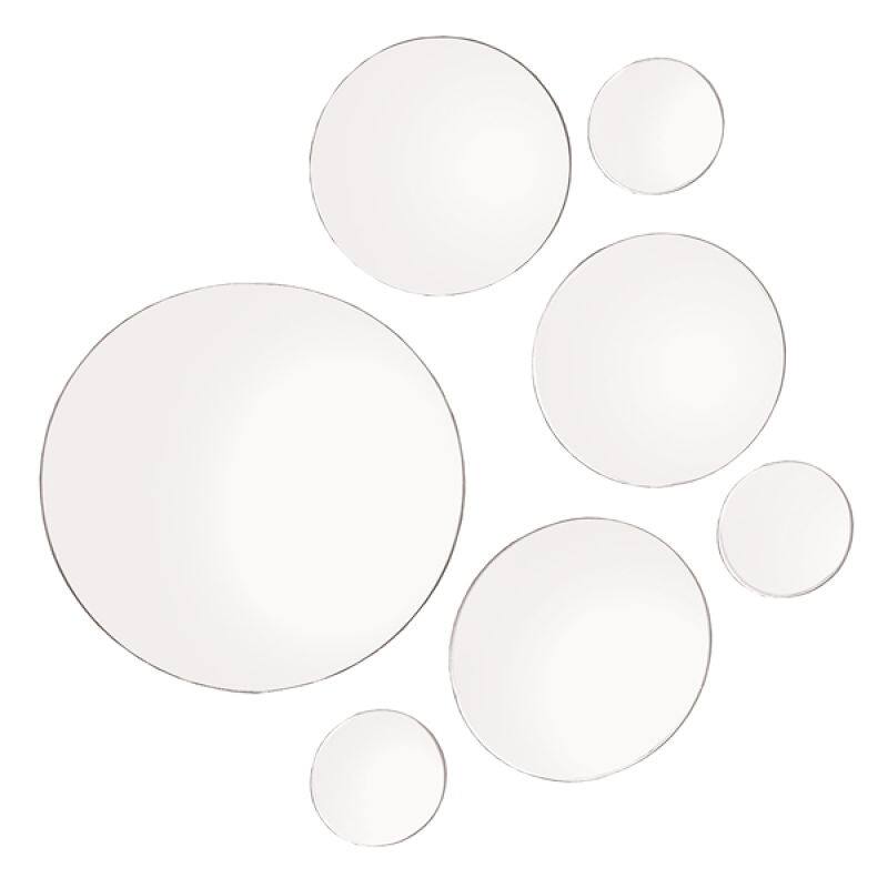 Elements Glass Round Mirrors, Set of 7