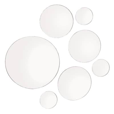 Elements Glass Round Mirrors, Set of 7