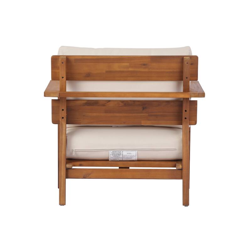 Christopher Knight Home - Mid-Century Modern Acacia Wood Outdoor Club Chair