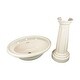 preview thumbnail 10 of 9, Philadelphia 26" W Oval Biscuit Pedestal Bathroom Sink Porcelain Sink with 8" Faucet Holes and Overflow Renovators Supply