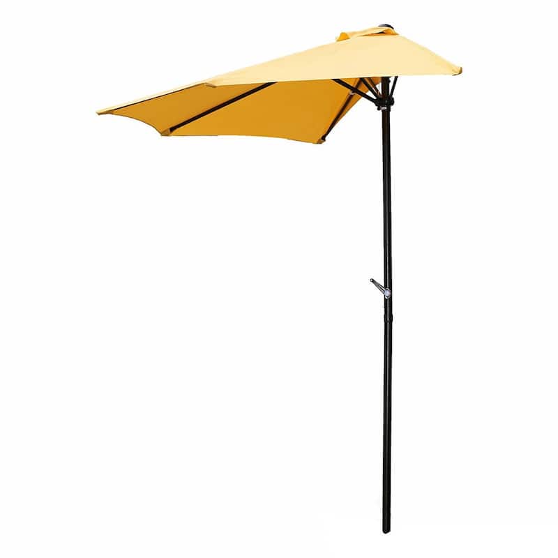 St. Kitts 9-foot Wall Hugger Patio Umbrella - Lemon Yellow