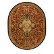 preview thumbnail 67 of 82, SAFAVIEH Handmade Classic Hazelle Traditional Oriental Wool Rug 7'6" x 9'6" Oval - Red/Black - Oval