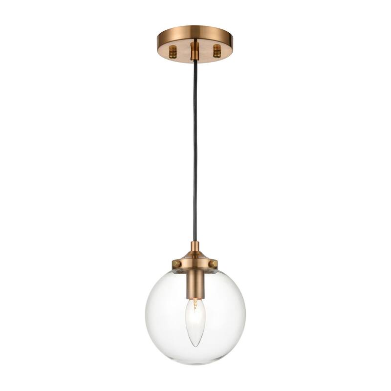 Kendall 6-inch Wide 1-Light Pendant - 6in W x 6in D x 6in H - 6in W x 6in D x 6in H - Multicolor
