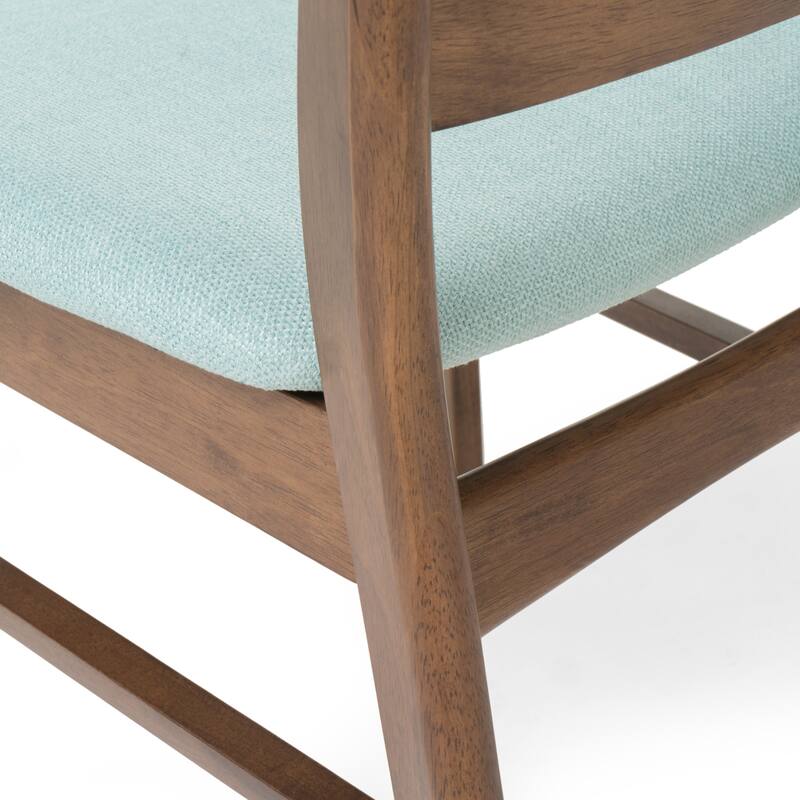 DINING CHAIR beautifully finished wood frame RUBBERWOOD LEGS UPHOLSTERED