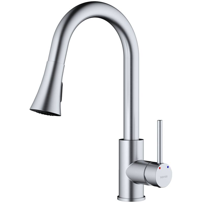 Karran Weybridge Single-Handle Pull-Down Sprayer Kitchen Faucet - Stainless Steel