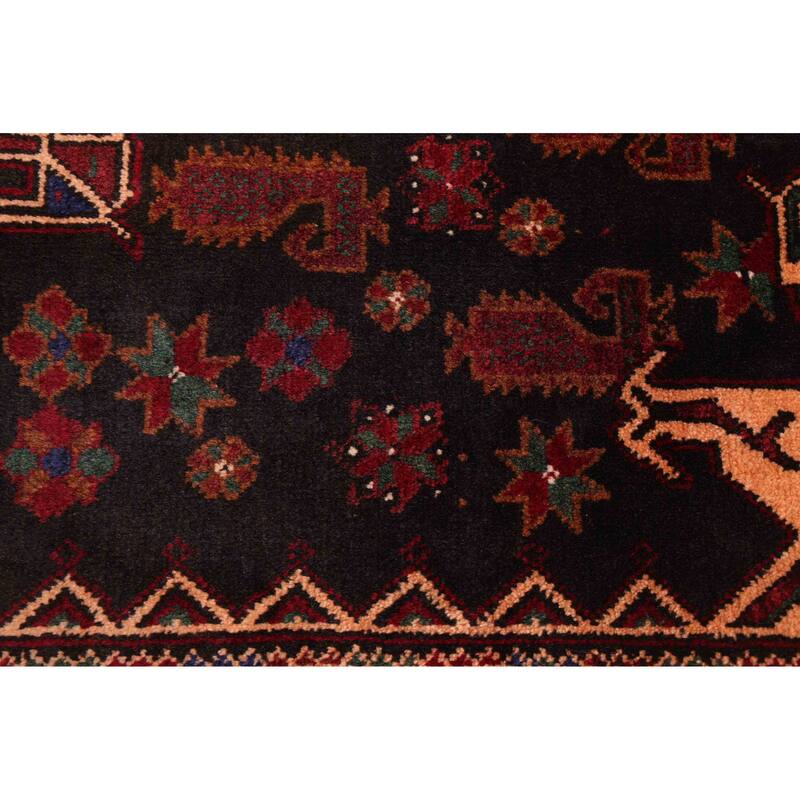 ECARPETGALLERY Hand-knotted Teimani Black Wool Rug - 4'0 x 6'10