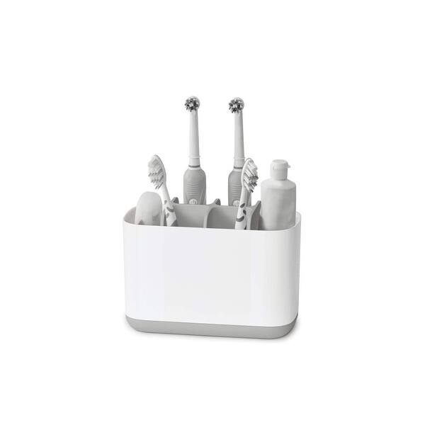 Shop Joseph Joseph 70510 Easystore Toothbrush Holder Bathroom Storage Organizer Caddy Large Gray Grey Overstock 29962703