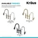preview thumbnail 22 of 66, Kraus Allyn Traditional 3-Function Bridge Pulldown Kitchen Faucet