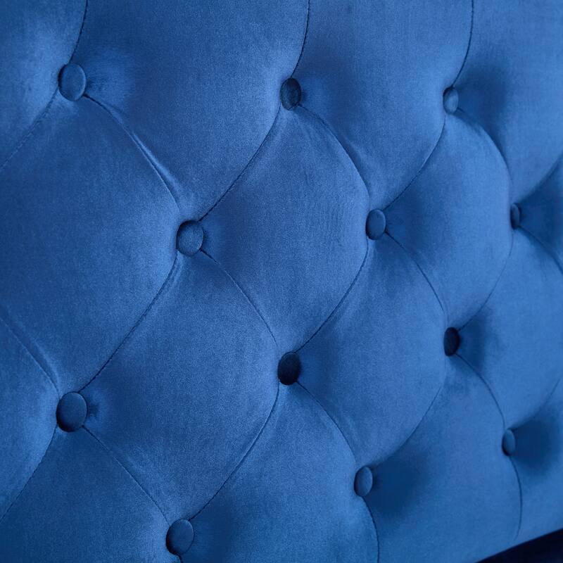 Christopher Knight Home - Amara Traditional Velvet Upholstered Sleigh Bed with Wingback Headboard & Scroll Footboard, King Size