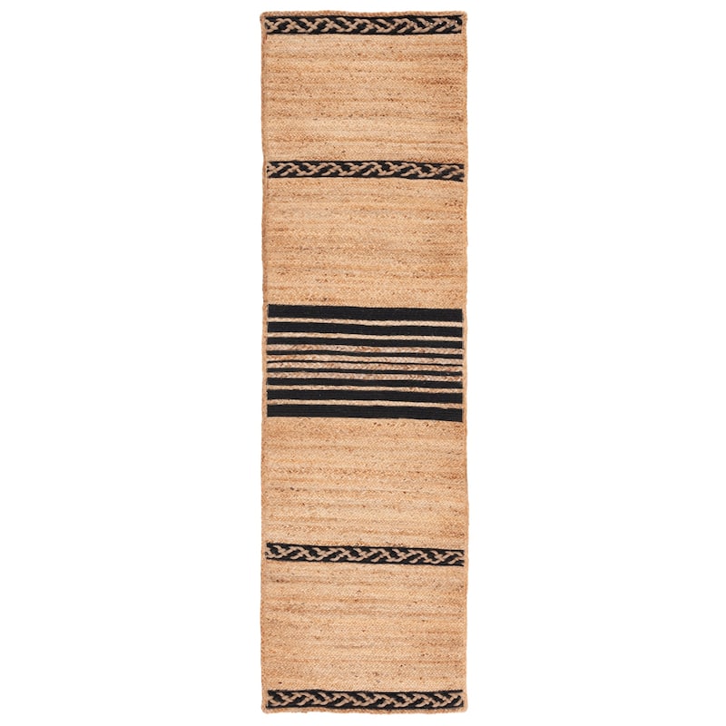 SAFAVIEH Handmade Natural Fiber Hanane Zwantje Stripe Jute Rug