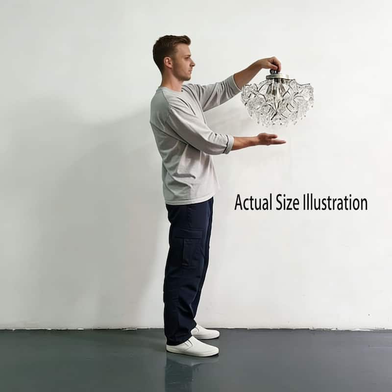 Dalia Elegant Indoor 3-light Crystal Flush Mount