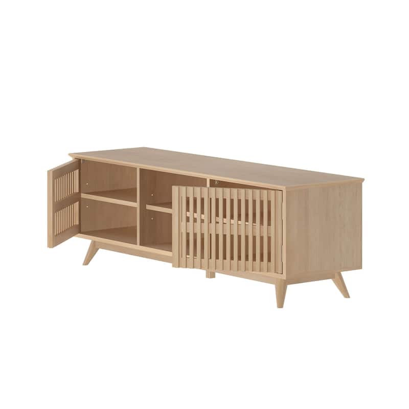 Plank and Beam Mid-Century Modern TV Stand
