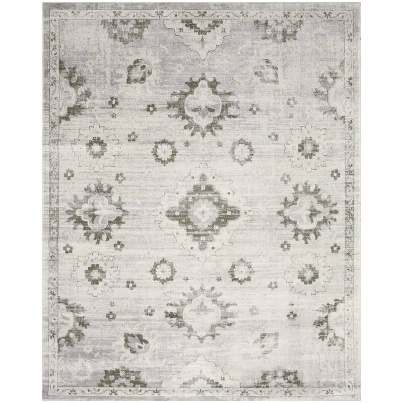 Nourison Astra Machine Washable Indoor only Persian Area Rug - 7' 10" x 10' - Ivory - Rectangle