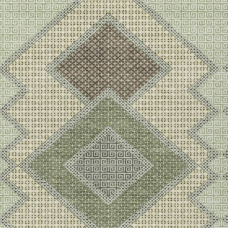 HomeRoots Geometric Transitional Rectangle Outdoor Rug