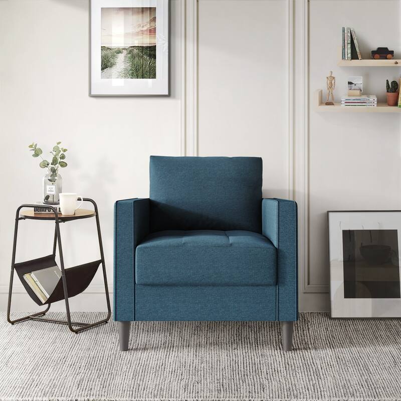CraftPorch Contemporary Minimalist Linen Upholstered 3-Piece Living Room Set