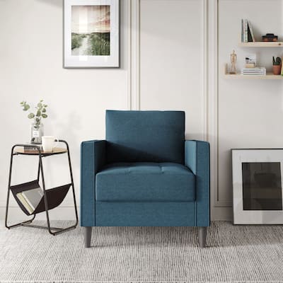CraftPorch Contemporary Minimalist Linen Upholstered Arm Chair