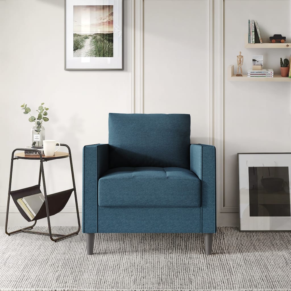 CraftPorch Contemporary Minimalist Linen Upholstered Arm Chair