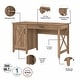 preview thumbnail 55 of 68, Key West 54W Computer Desk with Cabinet and Bookcase by Bush Furniture