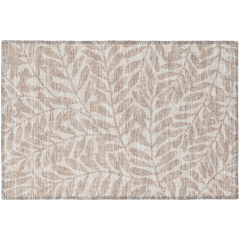 Indoor/ Outdoor Addison Yuma Foliage Motif Washable Area Rug