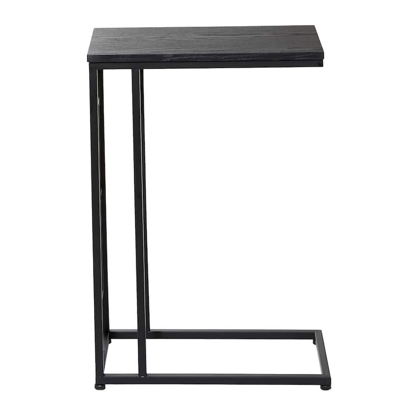 Metal C-Shaped Accent Table with Black Metal Base - Roche River Decor