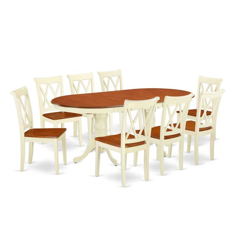 Oval Dining Table Set with 8 Chairs