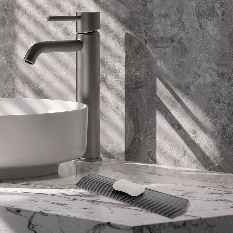 Waterproof Waterfall Soap Holder for Bathroom 1 Pc - Gray - 13.98"x3.54"x0.59"