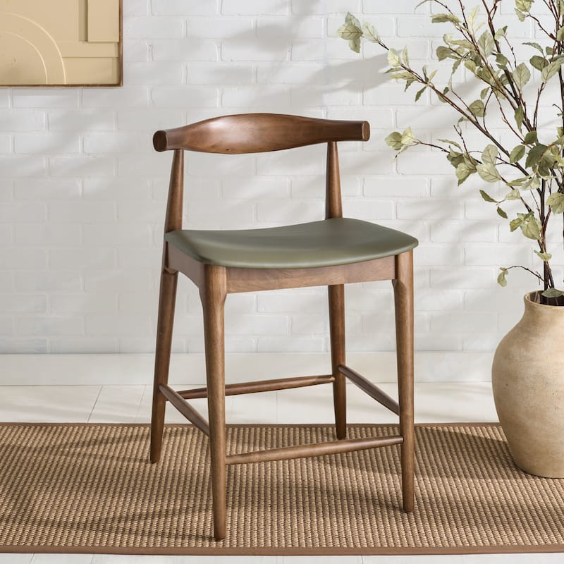 SAFAVIEH Home Elbow Counter Stool - 21"W x 21"D x 34"H