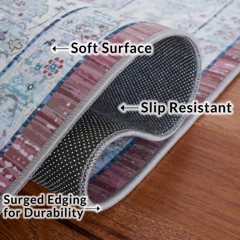 SAFAVIEH Tucson Machine Washable Slip Resistant Izora Traditional Rug