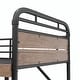 preview thumbnail 11 of 13, Twin XL Metal Bunk Bed with LED Light, Charge Station, and Storage Drawers