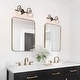 preview thumbnail 2 of 7, Modern 2-Light Black Gold Bathroom Vanity Light Wall Sconce with Clear Glass - 14.5" L x 8" W x 8.5" H