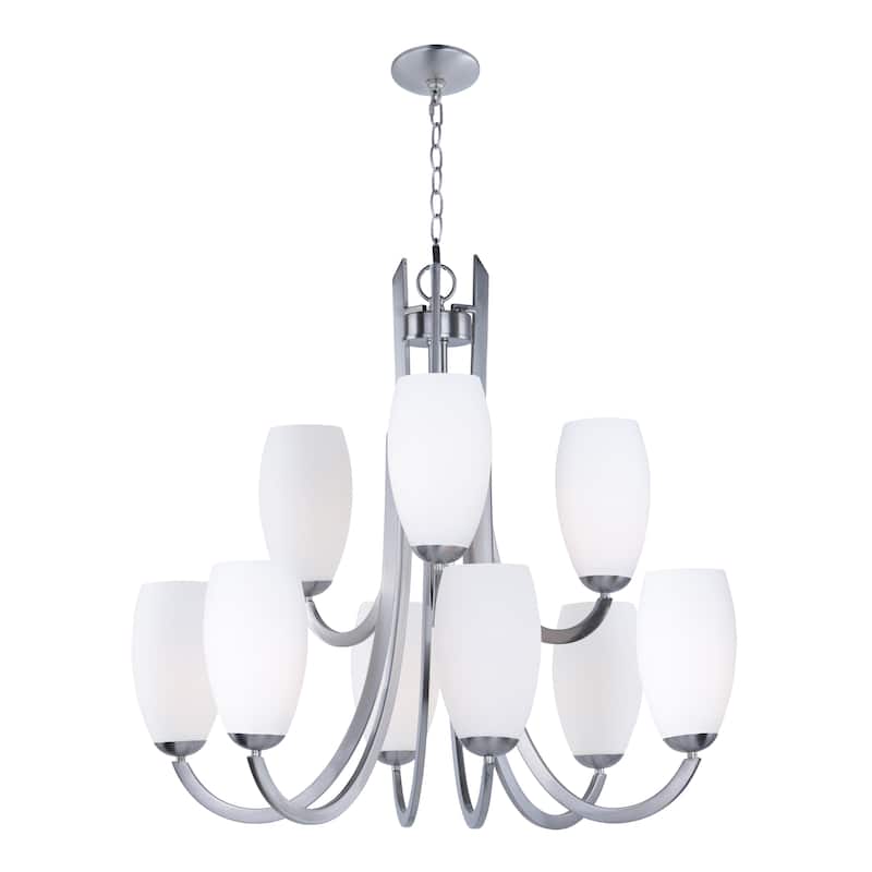 Taylor 9-Light Chandelier - satin nickel