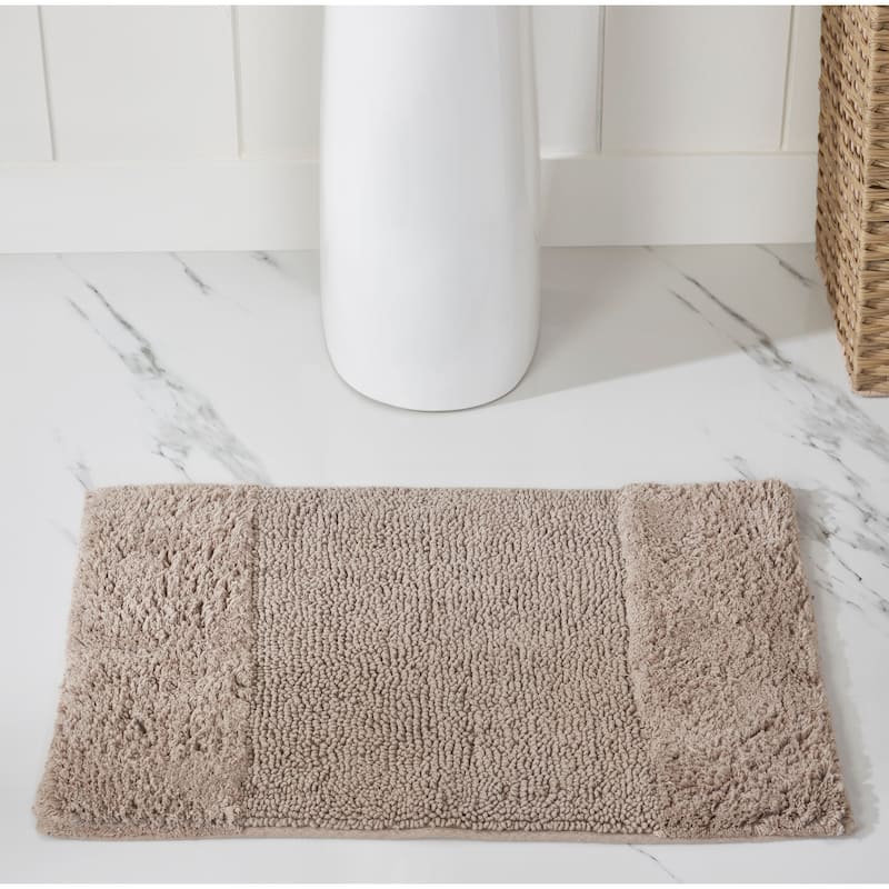 Better Trends Bath Rug 100% Cotton Water Absorbent Tufted Bathroom Rug Set for Shower, Sink Mats Machine Wash Granada Collection - 5 PC Set 17"x24"|20"x20"|21"x34"|24"x40"|20"x60" - Sand