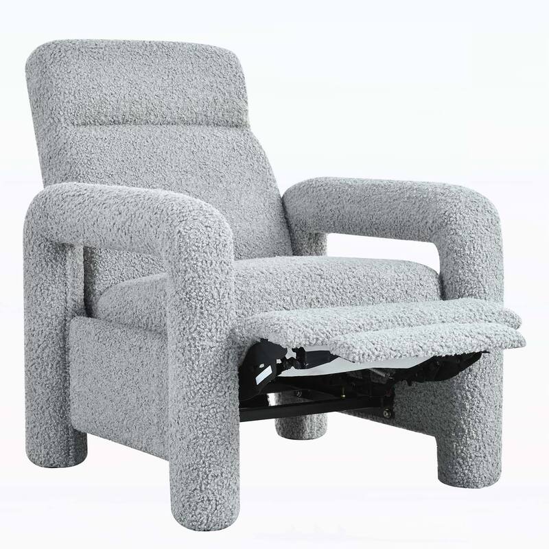 Upholstery Recliner Armchair with Adjustable Backrest, for Living Room Comfort
