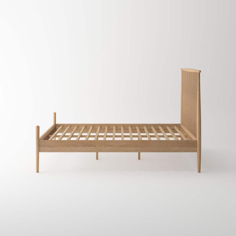 Isabella Mid Century Bed - Solid American White Oak