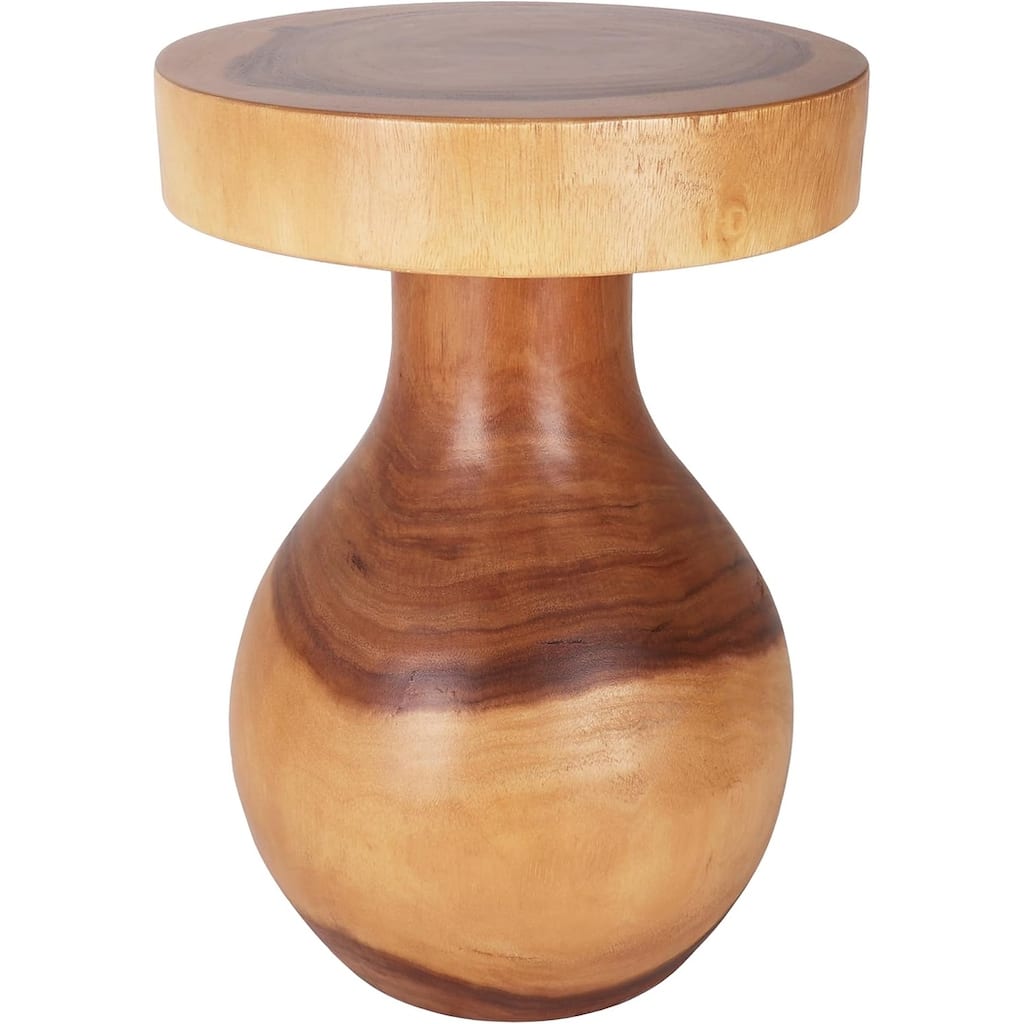 Creston Hand Carved End Table