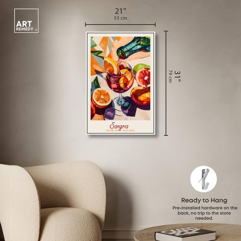 Sangria Recipe Poster Canvas by Art Remedy