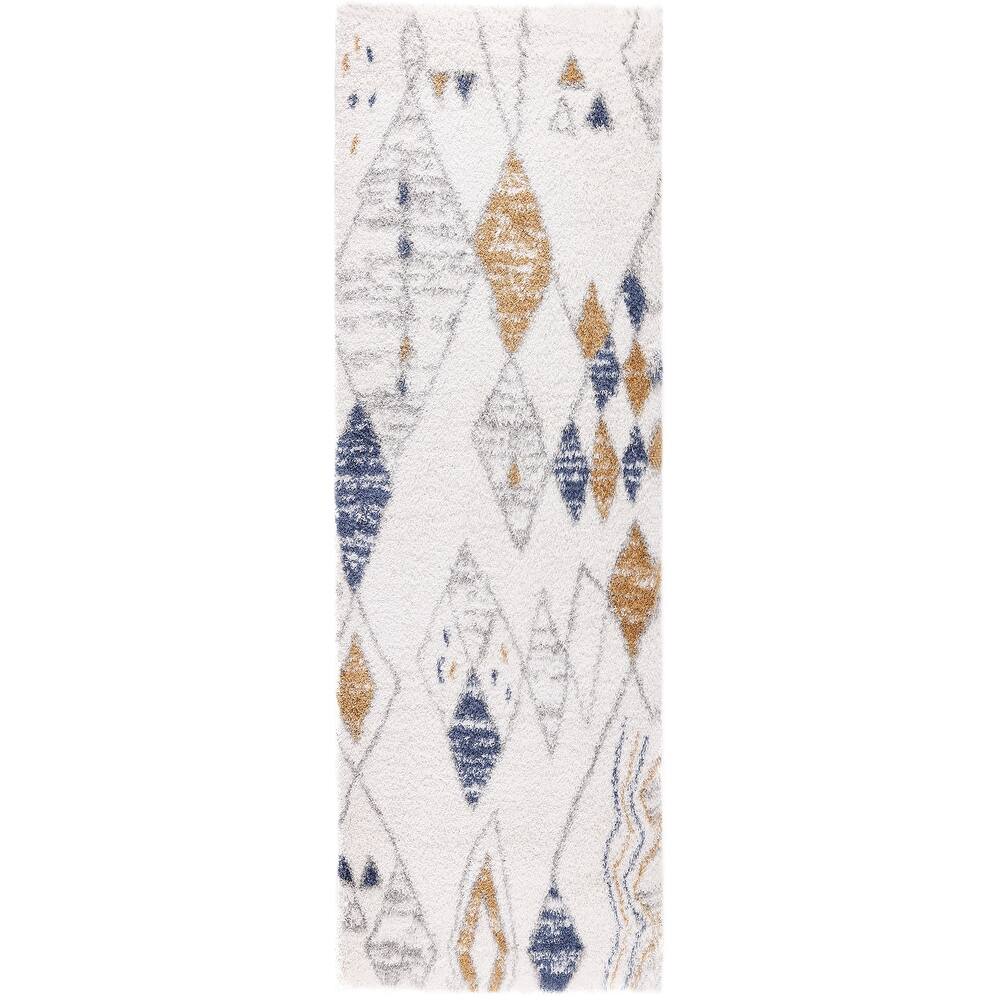 Noori Rug Lux Nolan Geometric 2-inch Thick Shag Rug