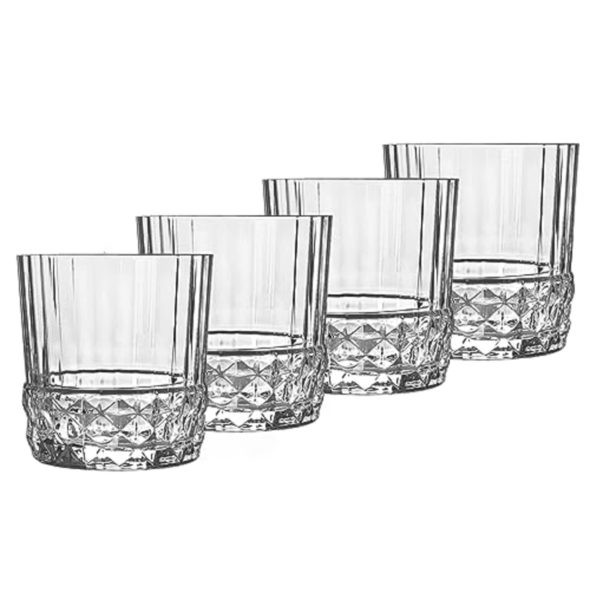 Bormioli Rocco America '20s 12.5 Ounce Double Old Fashion Drinking Glass, Set of 4 - 12.5 ounce