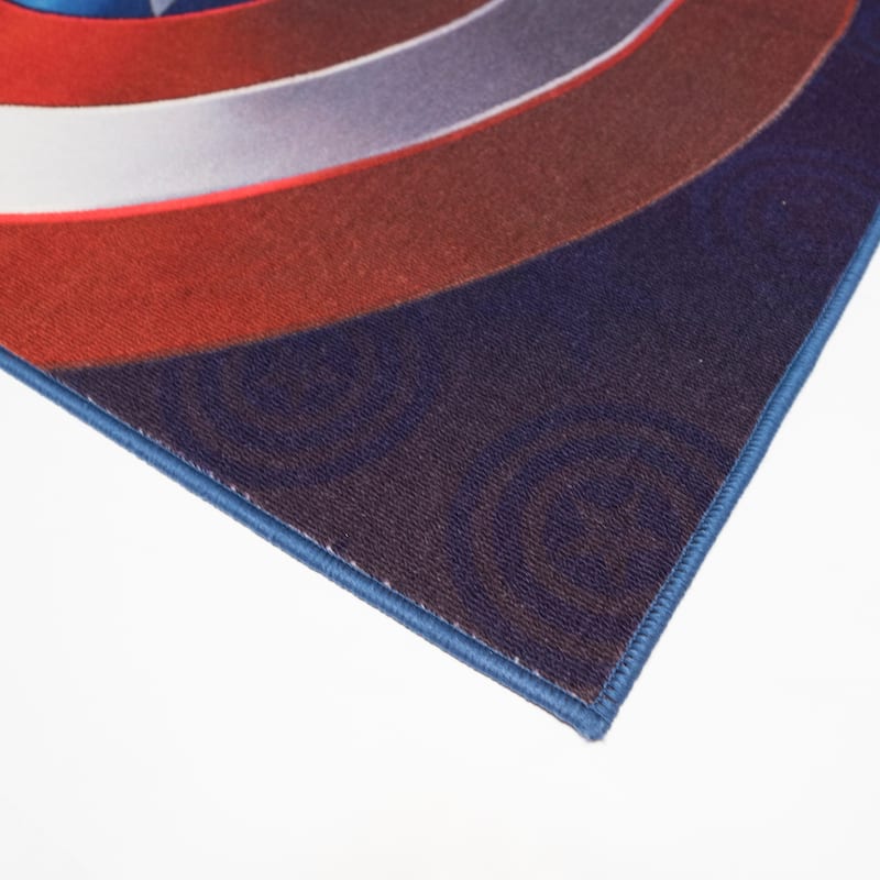 Licensed Disney Marvel Captain America Shield Youth Digital Printed Area Rug - 4'6"x6'6"