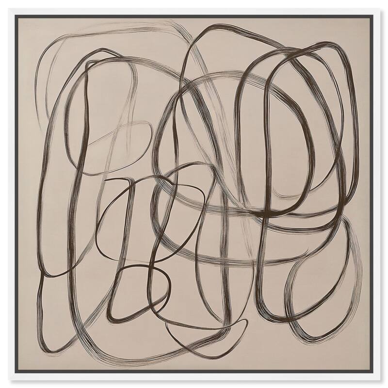 Unbroken Line II Canvas by Art Remedy - 20" x 20" - White