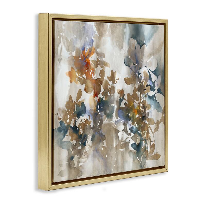 Stupell Solemn Neutral Botanicals Framed Floater Canvas Wall Art Design By K. Nari