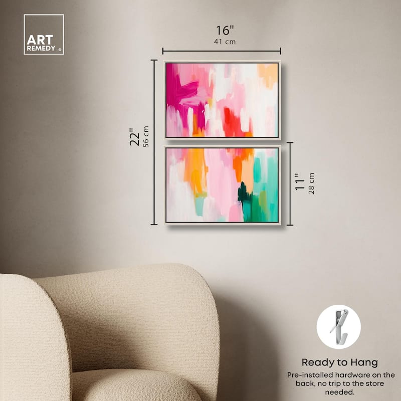 Playful Palette I Canvas Set of 2 by Art Remedy