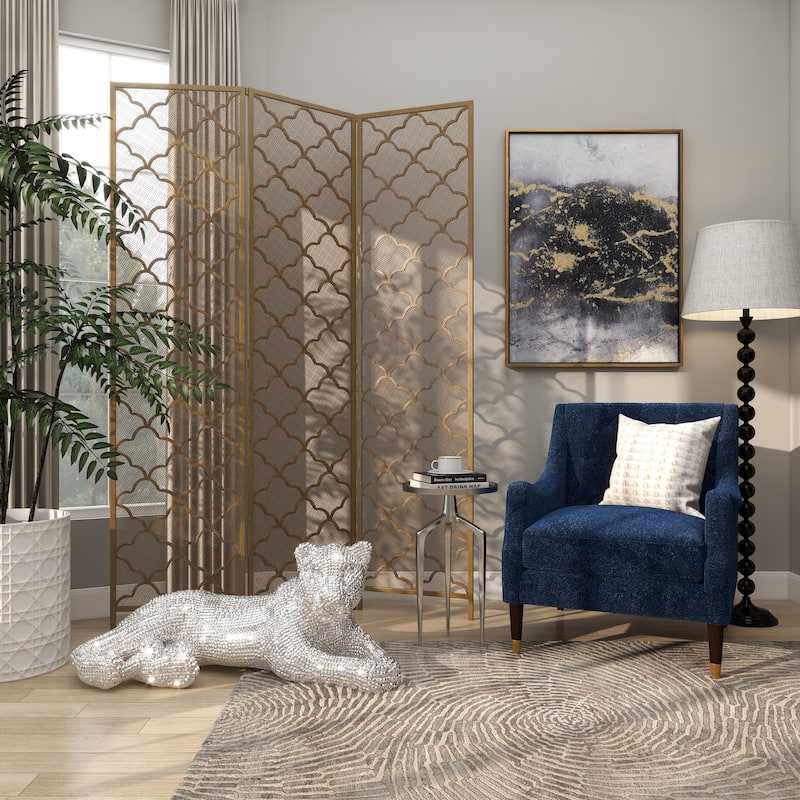 Polystone Leopard Decorative Sculpture with Carved Faceted Diamond Exterior - Black, White, Gold or Silver - Roche River Decor